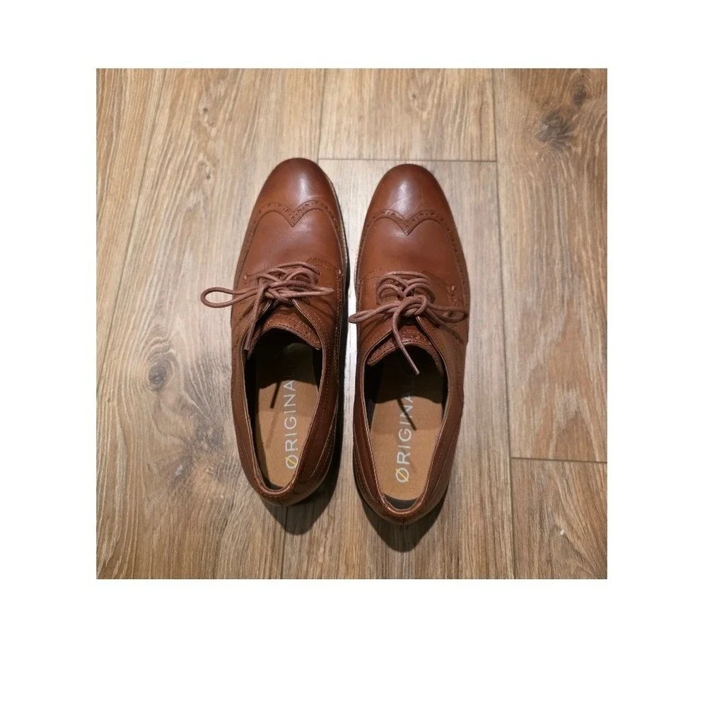 Cole Haan Original Grand Wingtip Oxford Men's 13M British Tan Leather Lace Up